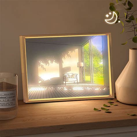 shadow box light lamp metal frame hand painted|Light Painting Shadow Box: Turn a Photo into LED Art!.